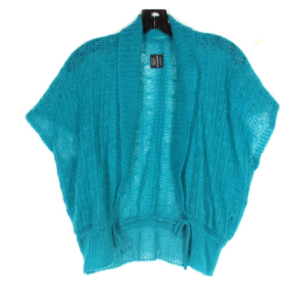 VTG SPECIALTY HOUSE Open-Front DRAWSTRING WAIST Shrug SWEATER CARDIGAN Sz M